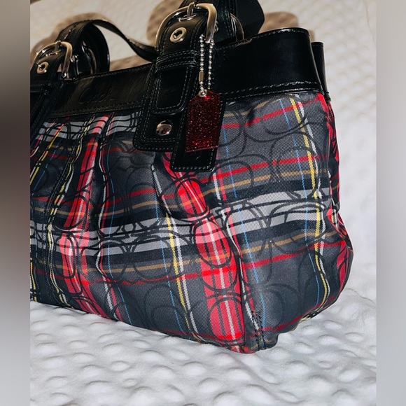 Coach Tartan SoHo Plaid Purse Vintage - Picture 11 of 13